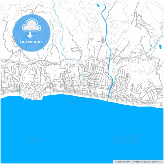 Rincón de la Victoria, Málaga, Spain, city map with high resolution roads.