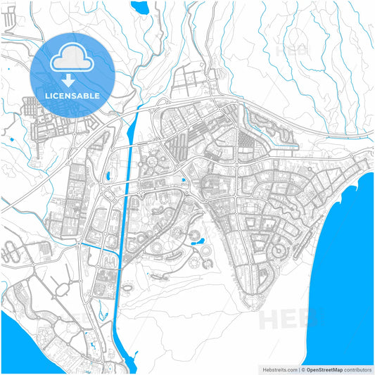 Maspalomas, Las Palmas, Spain, city map with high resolution roads.