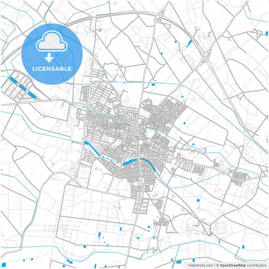 Torre-Pacheco, Murcia, Spain, city map with high resolution roads.