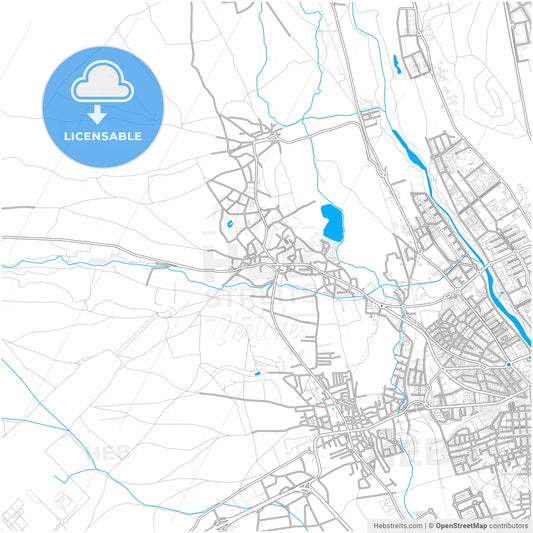 San Andrés del Rabanedo, León, Spain, city map with high resolution roads.