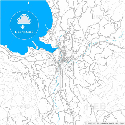 Redondela, Pontevedra, Spain, city map with high resolution roads.