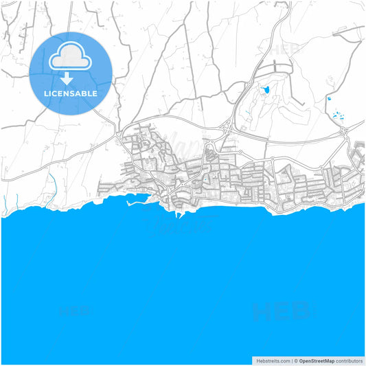 Puerto del Carmen, Las Palmas, Spain, city map with high resolution roads.