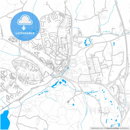 Märsta, Sweden, city map with high resolution roads.