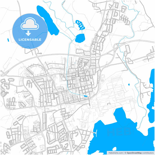 Sandviken, Sweden, city map with high resolution roads.