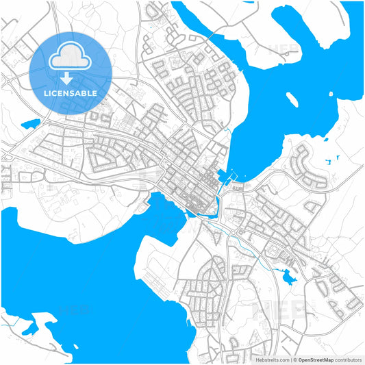 Piteå, Sweden, city map with high resolution roads.