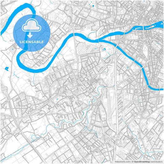 Lancy, Switzerland, city map with high resolution roads.