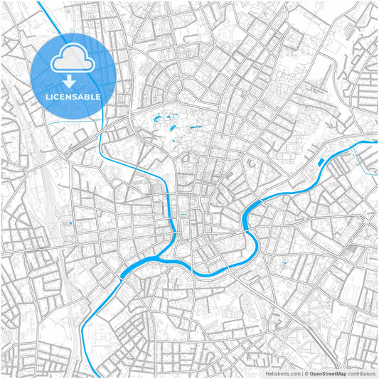 Kharkiv, Kharkiv Oblast, Ukraine, city map with high resolution roads.