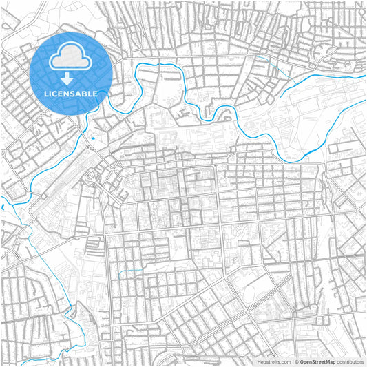 Luhansk, Luhansk Oblast, Ukraine, city map with high resolution roads.