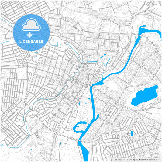 Sumy, Sumy Oblast, Ukraine, city map with high resolution roads.