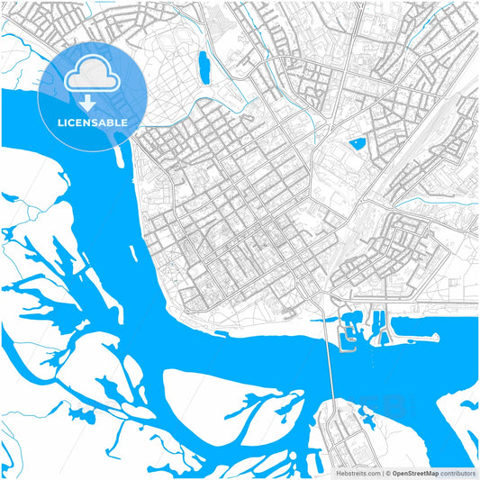 Kremenchuk, Poltava Oblast, Ukraine, city map with high resolution roads.