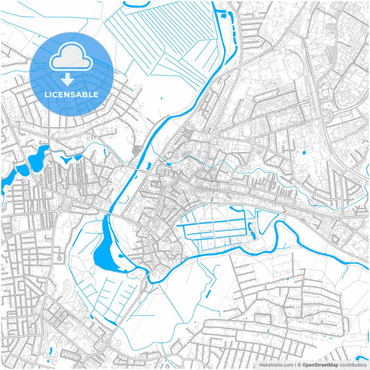 Lutsk, Volyn Oblast, Ukraine, city map with high resolution roads.