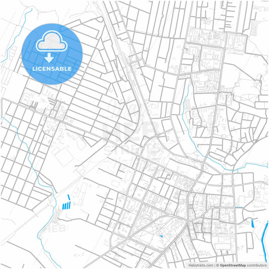 Melitopol, Zaporizhia Oblast, Ukraine, city map with high resolution roads.
