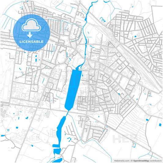 Kovel, Volyn Oblast, Ukraine, city map with high resolution roads.