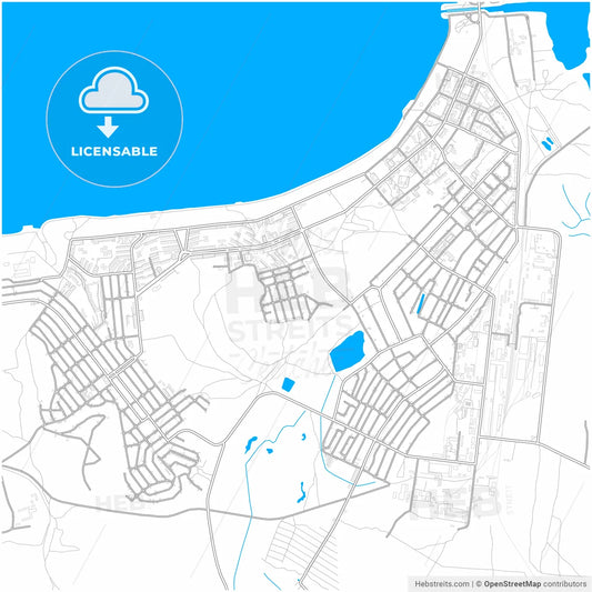 Svitlovodsk, Kirovohrad Oblast, Ukraine, city map with high resolution roads.