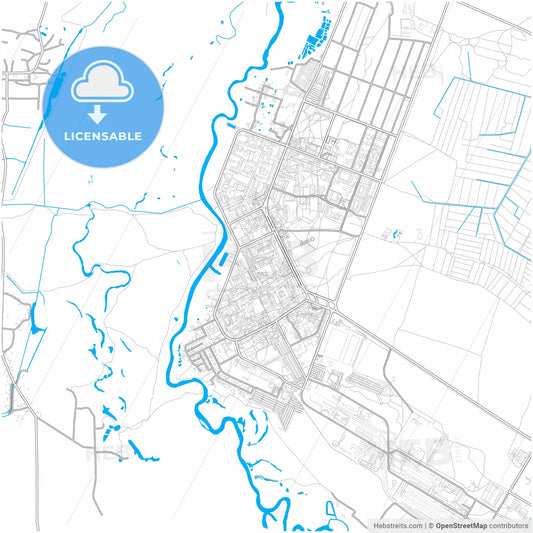 Varash, Rivne Oblast, Ukraine, city map with high resolution roads.