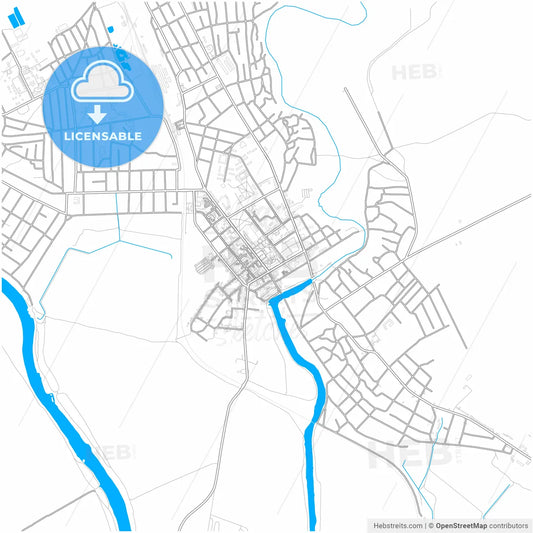 Voznesensk, Mykolaiv Oblast, Ukraine, city map with high resolution roads.