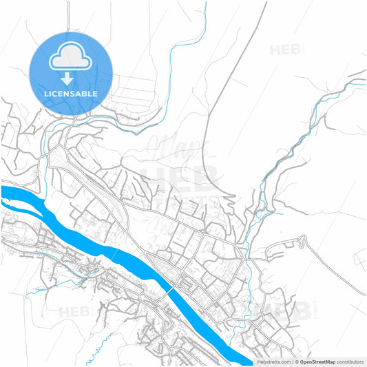 Mohyliv-Podilskyi, Vinnytsia Oblast, Ukraine, city map with high resolution roads.