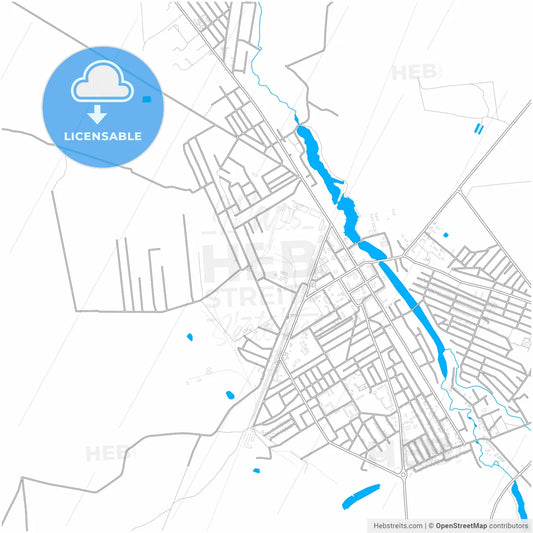 Kostopil, Rivne Oblast, Ukraine, city map with high resolution roads.