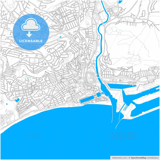 Swansea, Swansea, Wales, city map with high resolution roads.