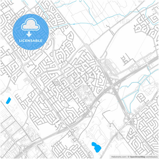 Laval, Quebec, Canada, city map with high resolution roads.