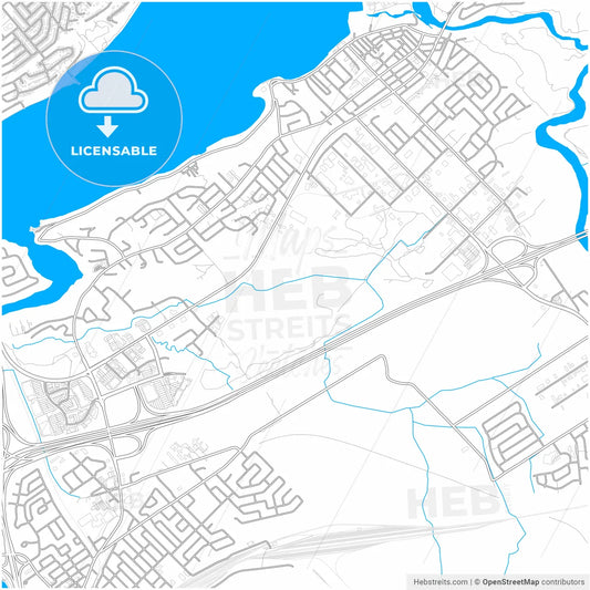 Lévis, Quebec, Canada, city map with high resolution roads.