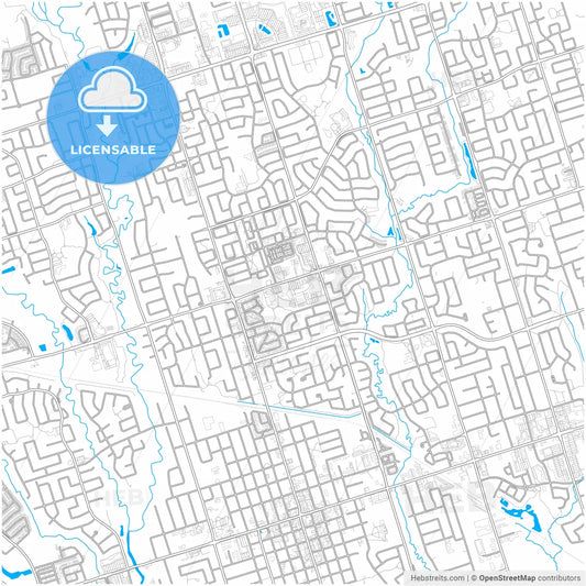 Whitby, Ontario, Canada, city map with high resolution roads.