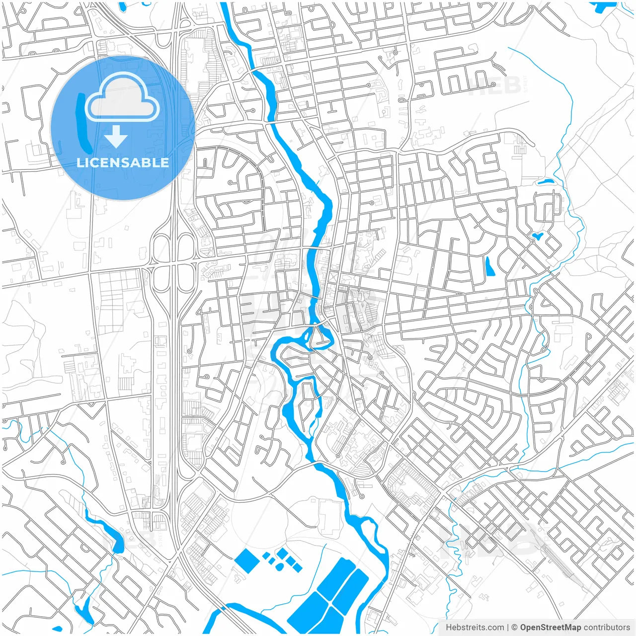Saint-Jérôme, Quebec, Canada, city map with high resolution roads.