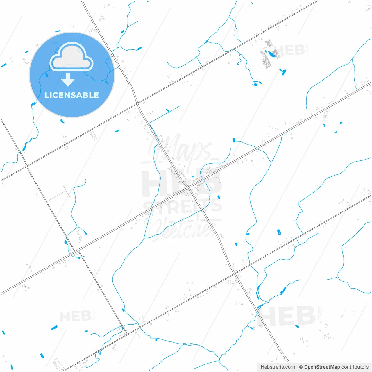 Norfolk County, Ontario, Canada, city map with high resolution roads.