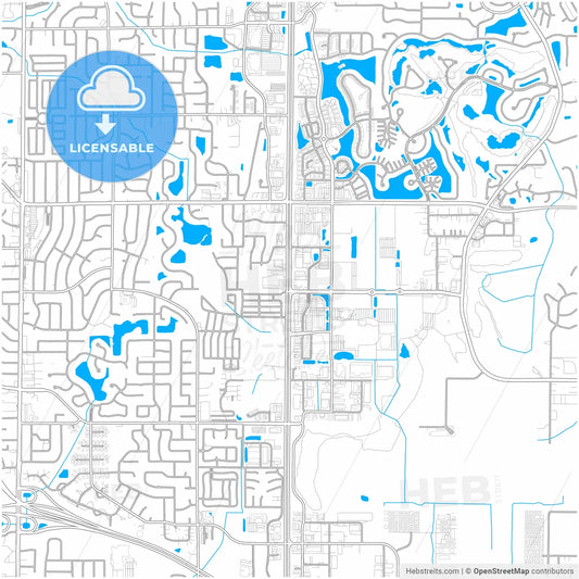 Blaine, Minnesota, United States, city map with high resolution roads.