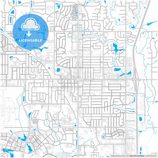 Ankeny, Iowa, United States, city map with high resolution roads.