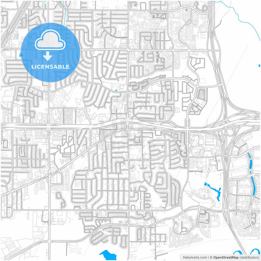 Euless, Texas, United States, city map with high resolution roads.