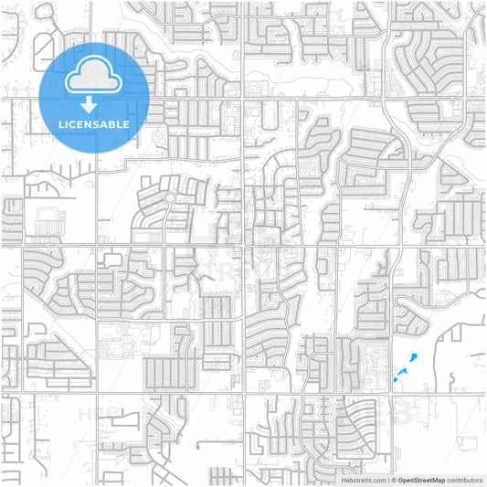 DeSoto, Texas, United States, city map with high resolution roads.