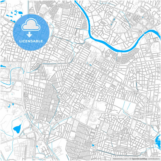 Recife, Brazil, city map with high resolution roads.