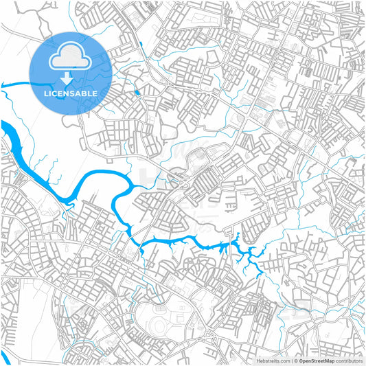 Sao Luis, Brazil, city map with high resolution roads.