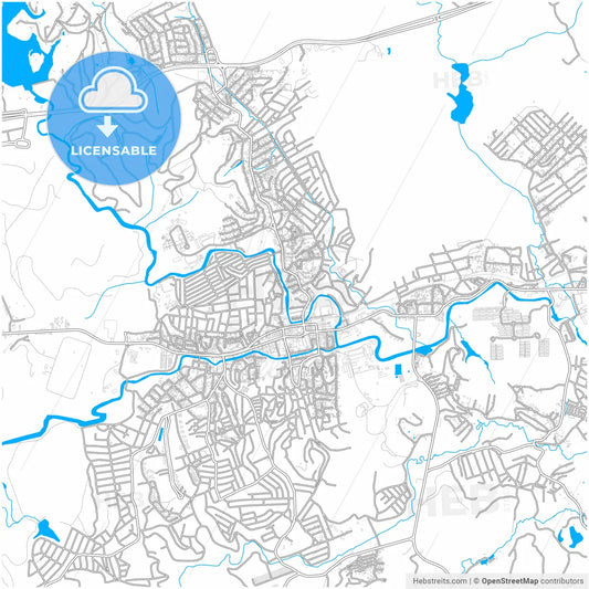 Jaboatao, Brazil, city map with high resolution roads.