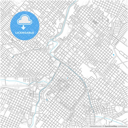 Ribeirao Preto, Brazil, city map with high resolution roads.
