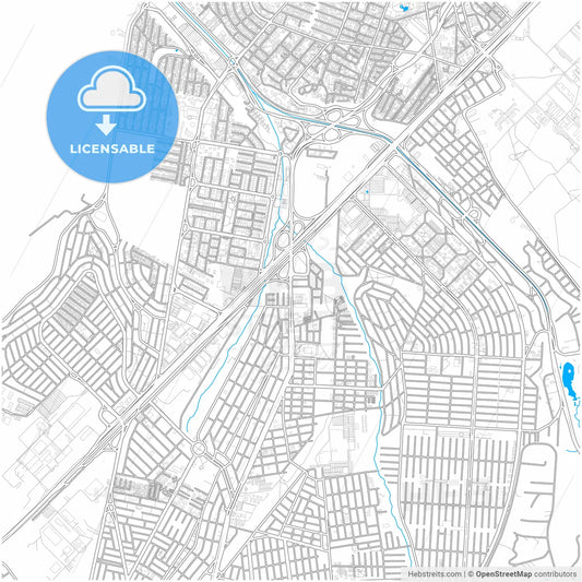 Sao Jose dos Campos, Brazil, city map with high resolution roads.