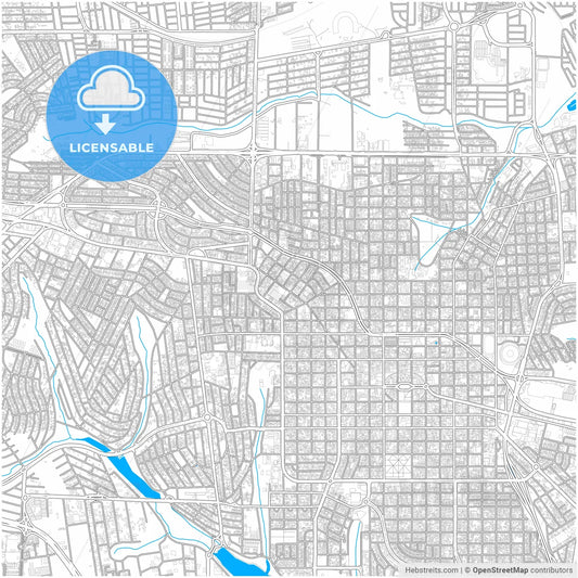 Londrina, Brazil, city map with high resolution roads.