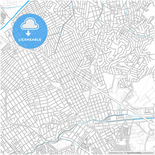 Sao Joao de Meriti, Brazil, city map with high resolution roads.