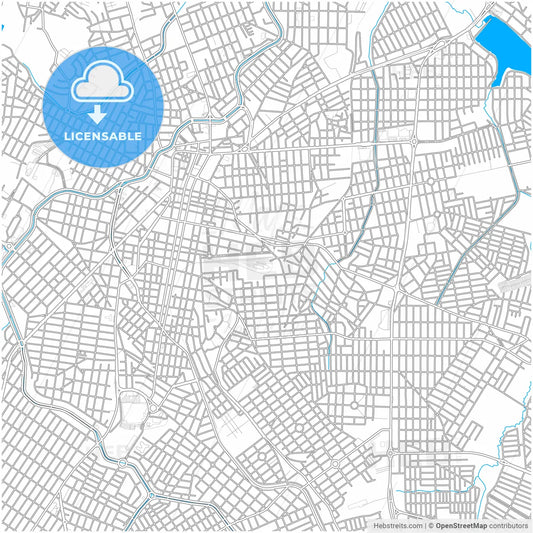 Montes Claros, Brazil, city map with high resolution roads.