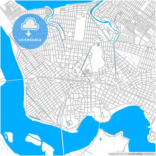 Sao Vicente, Brazil, city map with high resolution roads.
