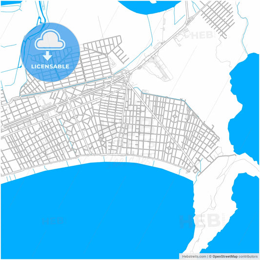 Praia Grande, Brazil, city map with high resolution roads.