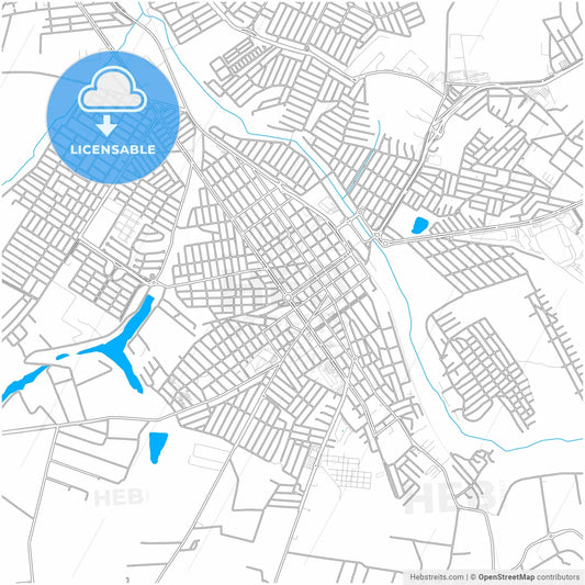 Sumare, Brazil, city map with high resolution roads.