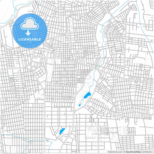 Juazeiro do Norte, Brazil, city map with high resolution roads.