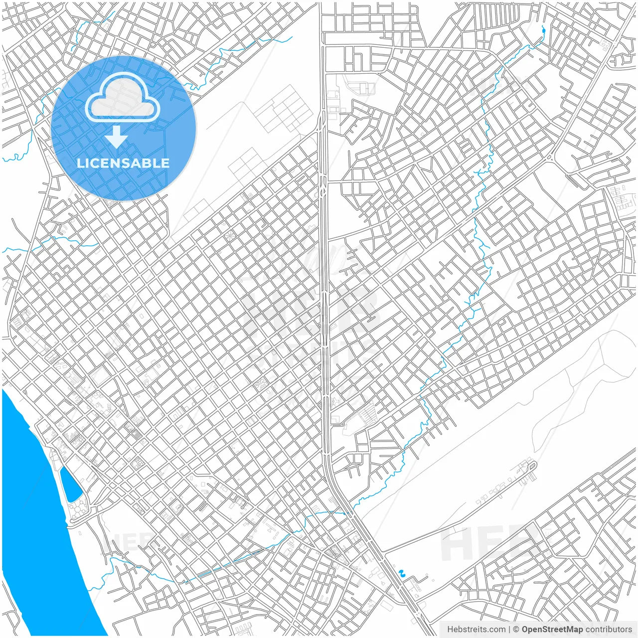 Imperatriz, Brazil, city map with high resolution roads.