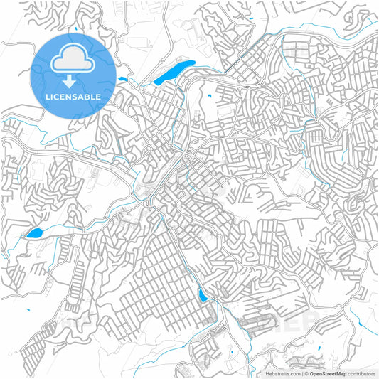 Itapevi, Brazil, city map with high resolution roads.