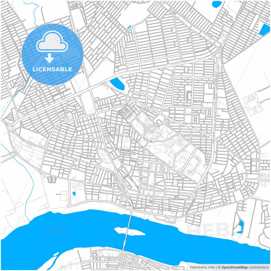 Petrolina, Brazil, city map with high resolution roads.