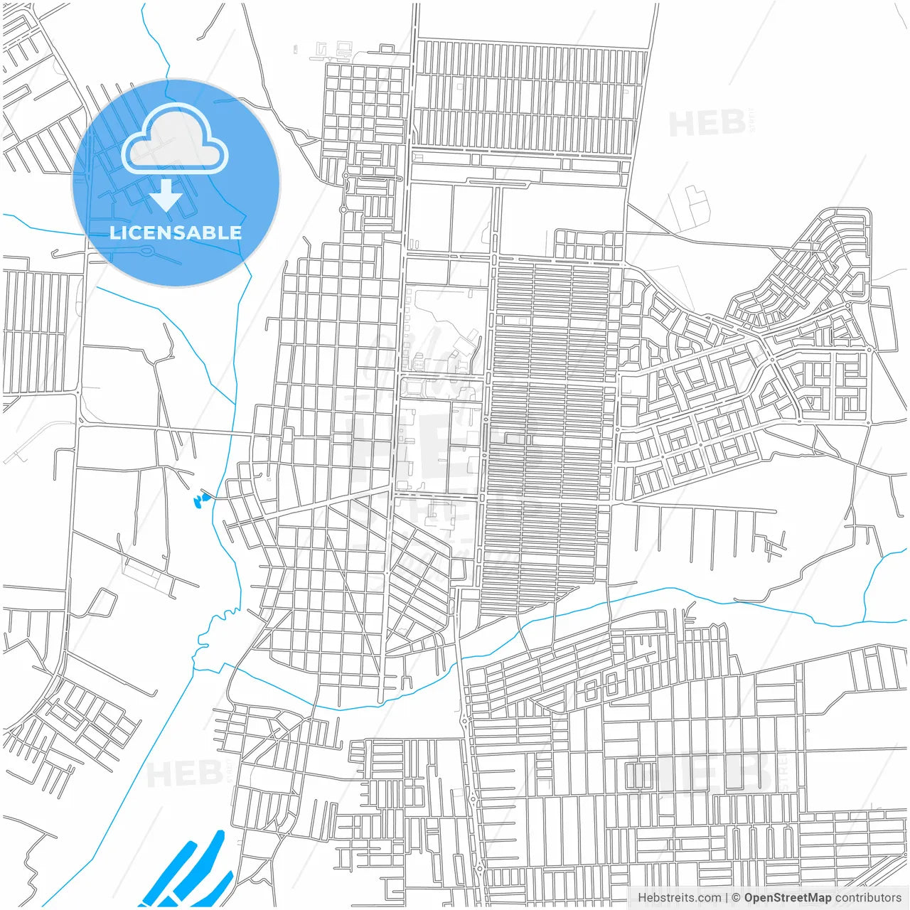 Planaltina, Brazil, city map with high resolution roads.