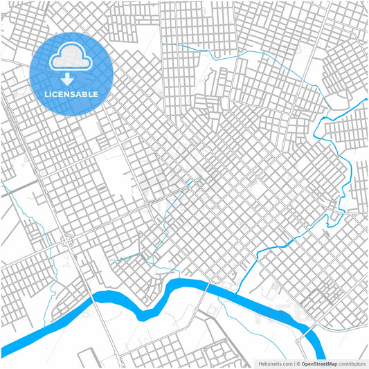 Rondonopolis, Brazil, city map with high resolution roads.