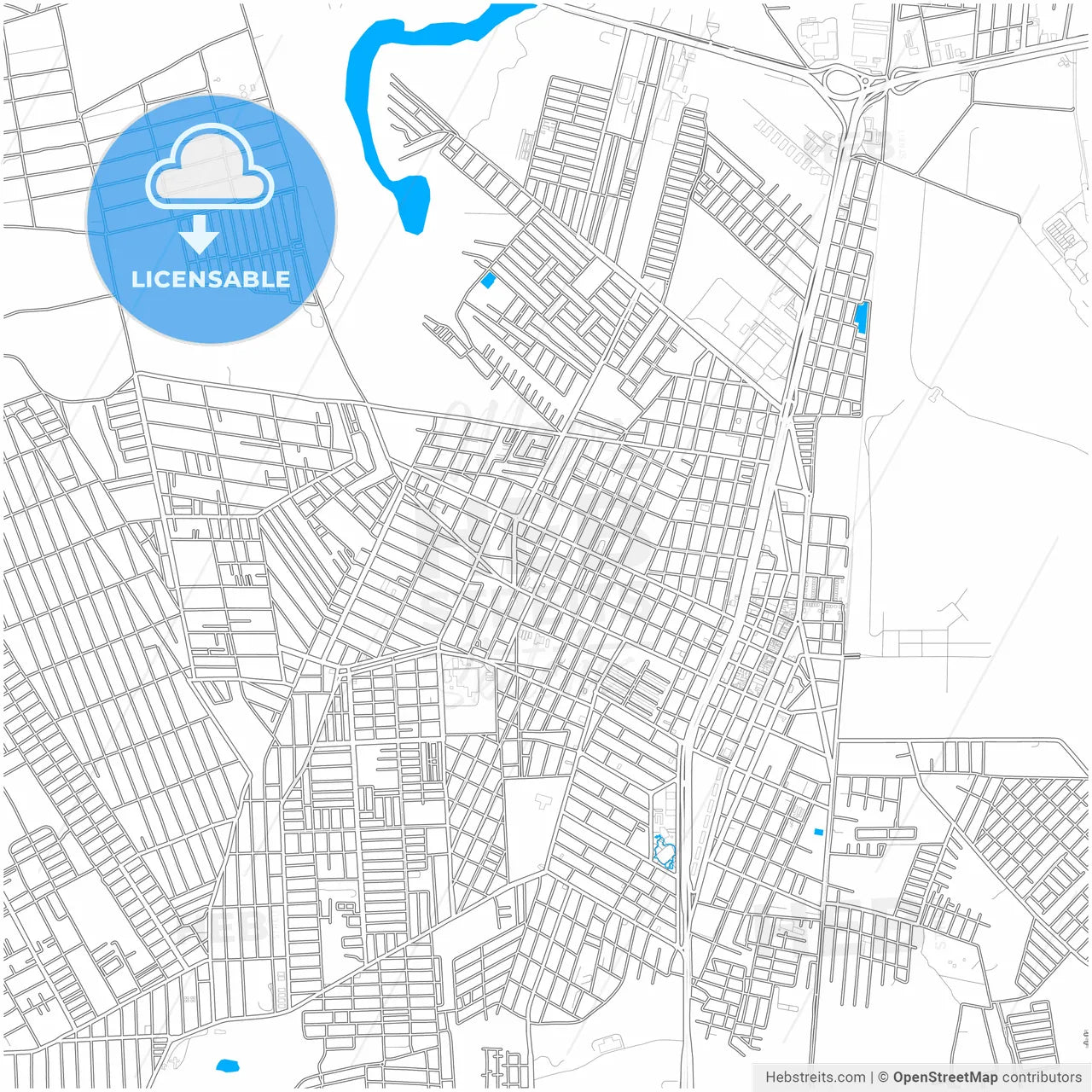 Parnamirim, Brazil, city map with high resolution roads.